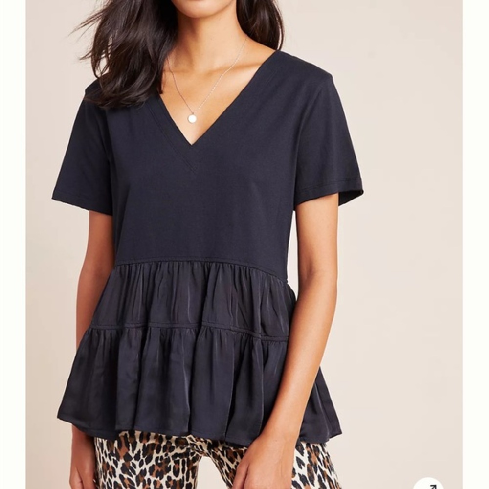 Anthropologie Louisa Tiered Tee
